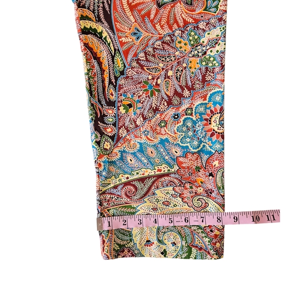 J. McLaughlin Women's Paisley Crop Pants Size 4 Cotto Spring Summer - Picture 9 of 15